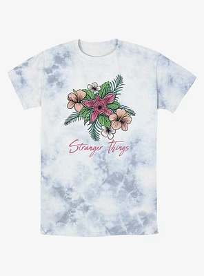 Stranger Things Floral Mineral Wash T-Shirt