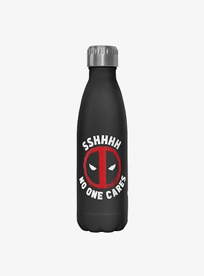 Marvel Deadpool No One Cares Stainless Steel Water Bottle