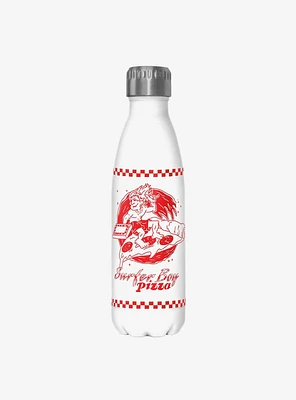 Stranger Things Surfer Boy Pizza Stainless Steel Water Bottle