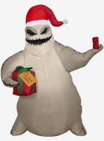 The Nightmare Before Christmas Oogie Boogie With Santa Hat And Present Airblown