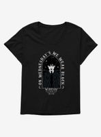 Wednesday Wear Black Womens T-Shirt Plus