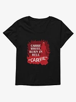 Carrie 1976 Burn Hell Girls T-Shirt Plus