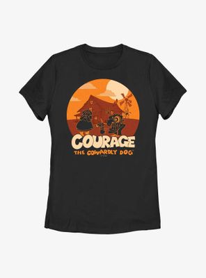 Courage The Cowardly Dog Haunt Womens T-Shirt