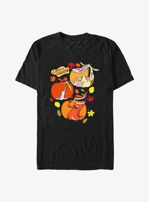 Cow And Chicken Pumpkin Portraits T-Shirt