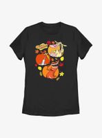 Cow And Chicken Pumpkin Portraits Womens T-Shirt