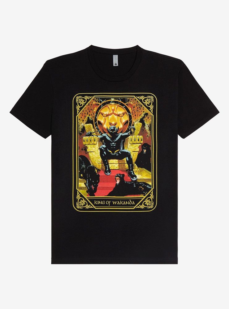Marvel Black Panther King of Wakanda Tarot Card T-Shirt - BoxLunch Exclusive