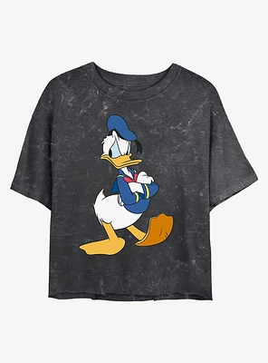 Disney Donald Duck Traditional Mineral Wash Crop Girls T-Shirt