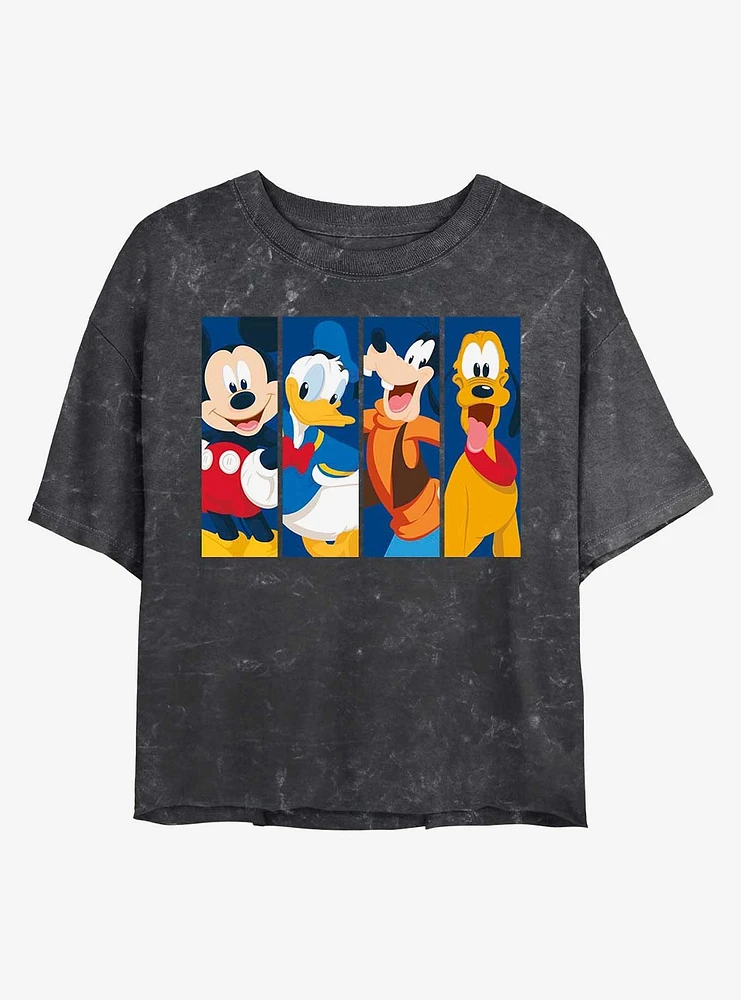 Disney Mickey Mouse Bro Time Mineral Wash Crop Girls T-Shirt