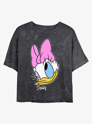 Disney Mickey Mouse Daisy Big Face Mineral Wash Crop Girls T-Shirt