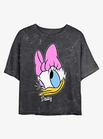 Disney Mickey Mouse Daisy Big Face Mineral Wash Crop Girls T-Shirt