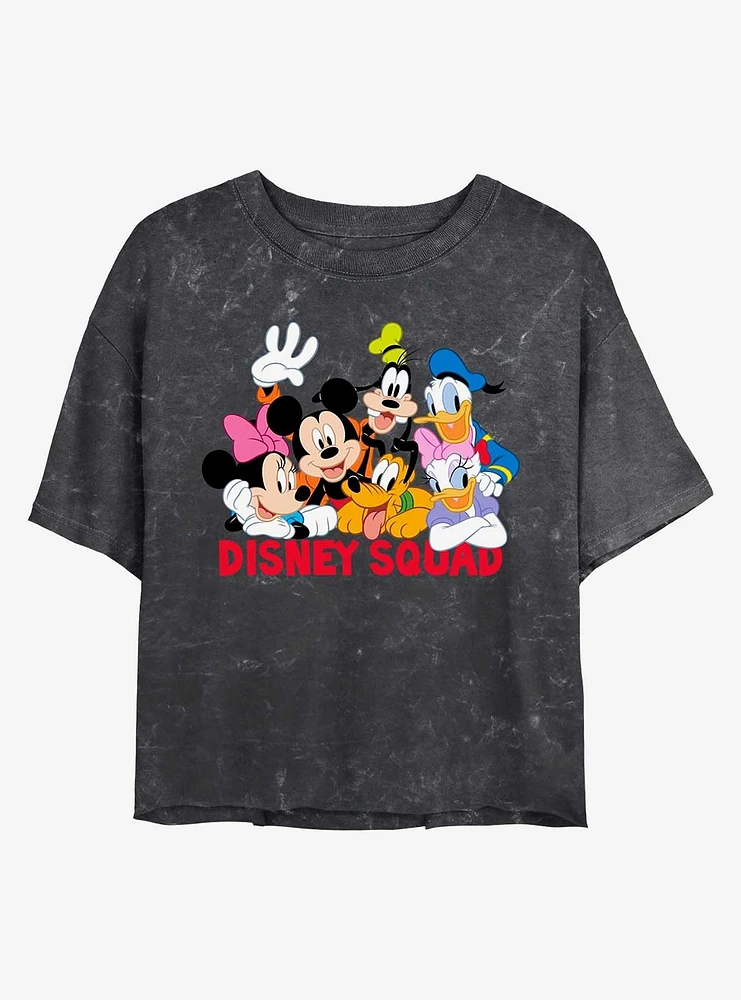 Disney Mickey Mouse Squad Mineral Wash Crop Girls T-Shirt