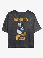 Disney Donald Duck Arms Crossed Mineral Wash Crop Girls T-Shirt