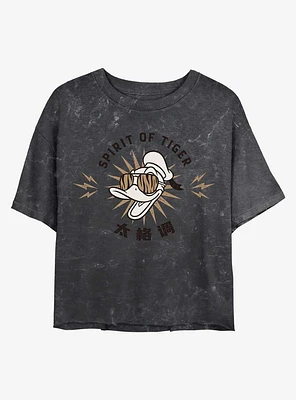 Disney Mickey Mouse Tiger Shades Mineral Wash Crop Girls T-Shirt