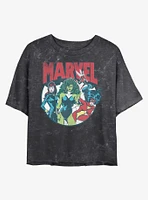 Marvel Gals Mineral Wash Crop Girls T-Shirt