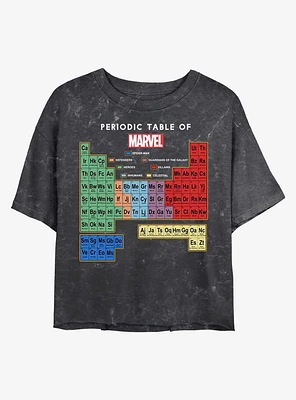 Marvel Periodic Heroes Mineral Wash Crop Girls T-Shirt