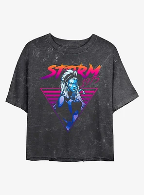 Marvel X-Men Neon Storm Mineral Wash Crop Girls T-Shirt