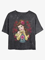 Disney Beauty and the Beast Rose Belle Mineral Wash Crop Girls T-Shirt