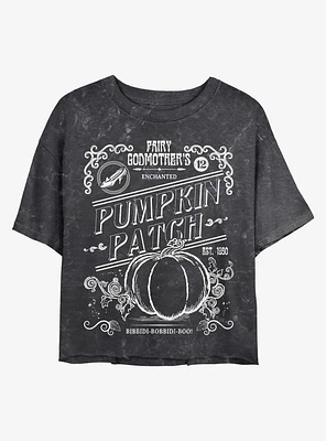 Disney Cinderella Fairy Godmother's Pumpkin Patch Mineral Wash Crop Girls T-Shirt