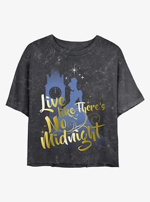 Disney Cinderella No Midnight Mineral Wash Crop Girls T-Shirt