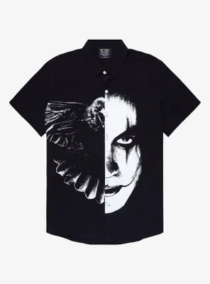 The Crow Split Woven Button-Up