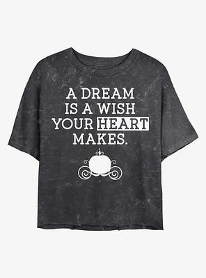 Disney Princesses Dream Wish Mineral Wash Crop Girls T-Shirt