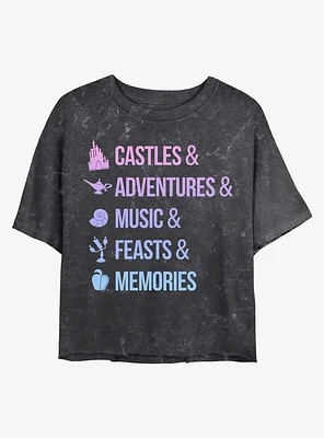 Disney Princesses Just Things Mineral Wash Crop Girls T-Shirt