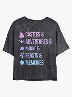 Disney Princesses Just Things Mineral Wash Crop Girls T-Shirt