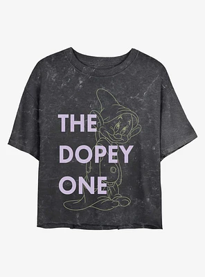 Disney Princesses One Dopey Dwarf Mineral Wash Crop Girls T-Shirt