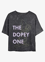 Disney Princesses One Dopey Dwarf Mineral Wash Crop Girls T-Shirt