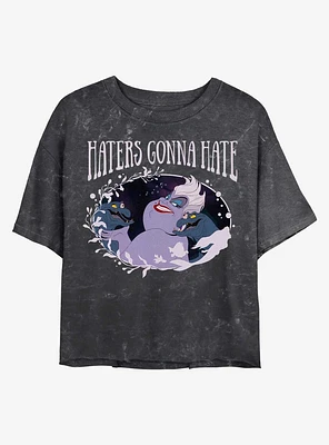 Disney Princesses Ursula Haters Mineral Wash Crop Girls T-Shirt
