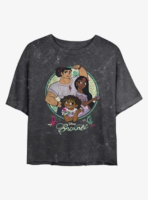 Disney Encanto Sisters Mineral Wash Crop Girls T-Shirt