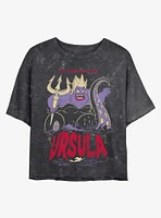 Disney The Little Mermaid Ursula Sea Witch Mineral Wash Crop Girls T-Shirt