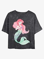 Disney The Little Mermaid Signed Ariel Mineral Wash Crop Girls T-Shirt