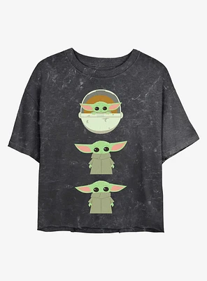 Star Wars The Mandalorian Child Stack Mineral Wash Crop Girls T-Shirt
