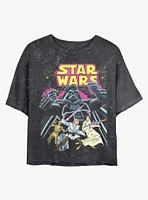 Star Wars Comic Mineral Wash Crop Girls T-Shirt
