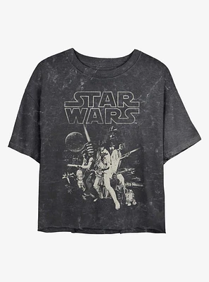 Star Wars Galaxy Fighters Mineral Wash Crop Girls T-Shirt