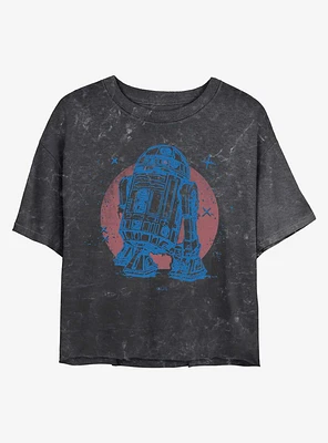 Star Wars R2-D2 Mineral Wash Crop Girls T-Shirt