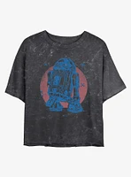 Star Wars R2-D2 Mineral Wash Crop Girls T-Shirt