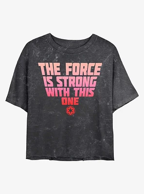 Star Wars Strong Force Mineral Wash Crop Girls T-Shirt