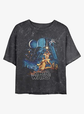 Star Wars Two Hopes Mineral Wash Crop Girls T-Shirt