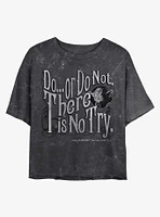 Star Wars Yodaisms Mineral Wash Crop Girls T-Shirt