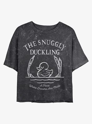 Disney Tangled The Snuggly Duckling Mineral Wash Crop Girls T-Shirt
