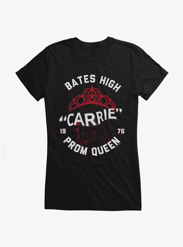 Carrie 1976 Crown Blood Splatter Girls T-Shirt