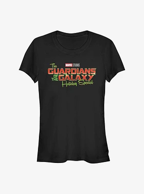 Marvel Guardians of the Galaxy Holiday Logo Girls T-Shirt