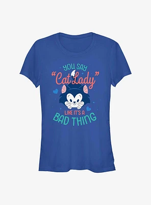 Disney Pinocchio Cat Lady Girls T-Shirt