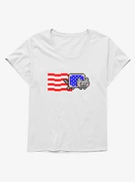 Nyan Cat American Flag Girls T-Shirt Plus