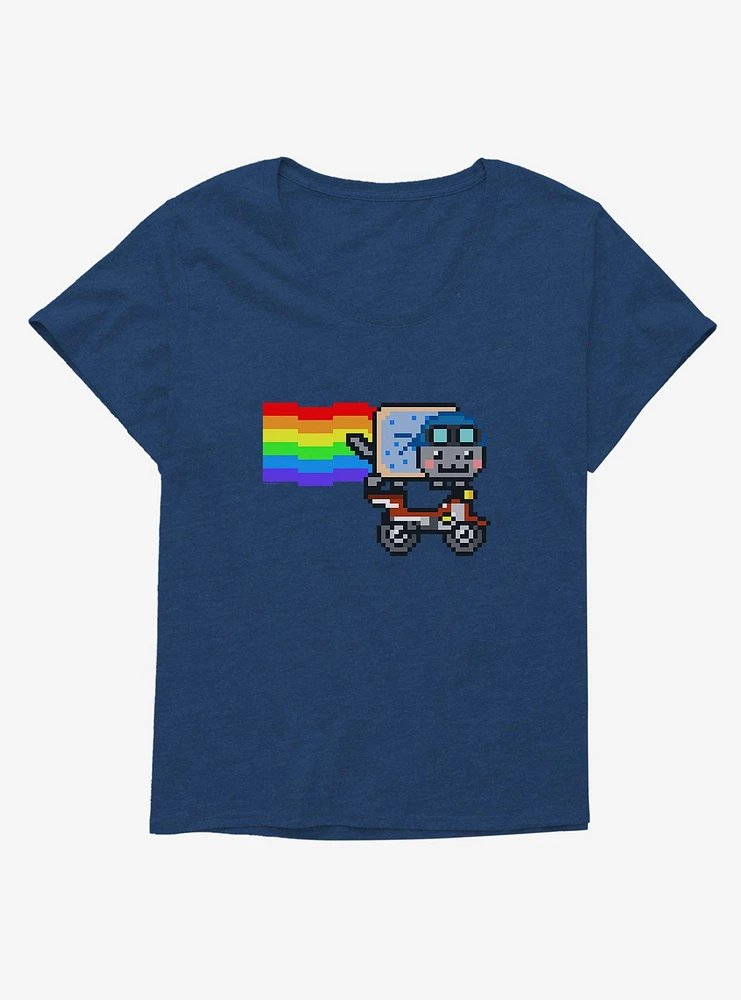 Nyan Cat Biker Girls T-Shirt Plus