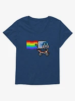 Nyan Cat Biker Girls T-Shirt Plus