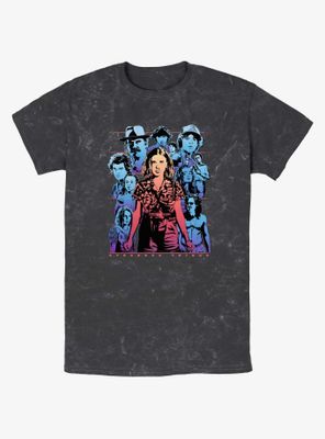 Stranger Things Eleven & Group Mineral Wash T-Shirt