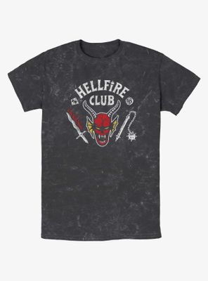 Stranger Things Hellfire Club Mineral Wash T-Shirt